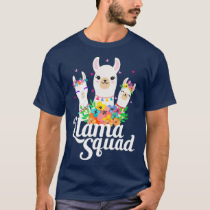 Llama Squad Funny Niedlich Llama Matching T-Shirt