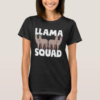 Llama Squad Llama Lovers Farm Animal T-Shirt