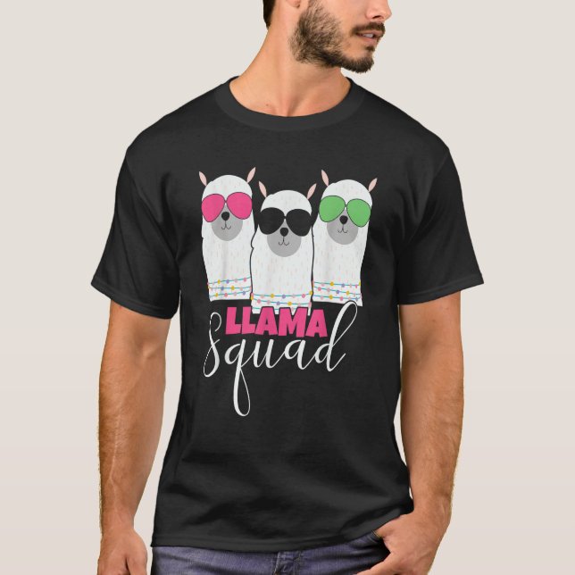Llama Squad sunglasses Cute Alpaca Squad Llama Mam T-Shirt (Vorderseite)