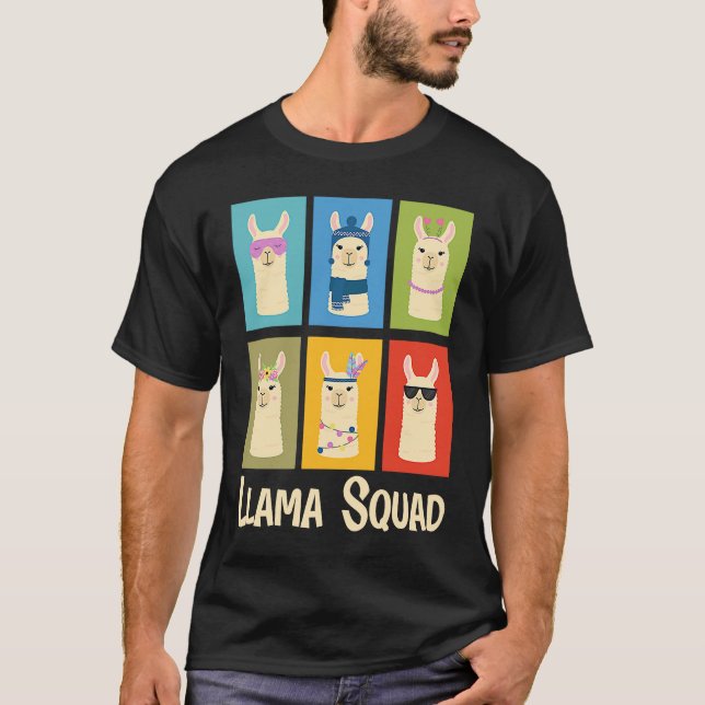 Llama Squad Team Llama Matching T-Shirt (Vorderseite)