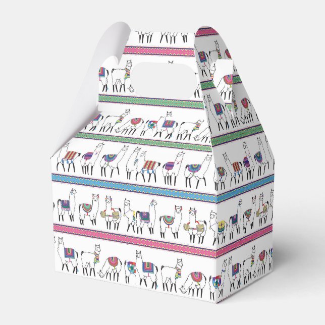 Llama Stripe Muster Geschenkschachtel (Vorderseite)