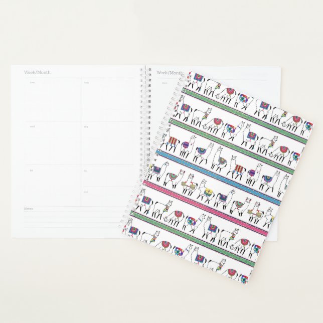 Llama Stripe Muster Planer (Anzeige)