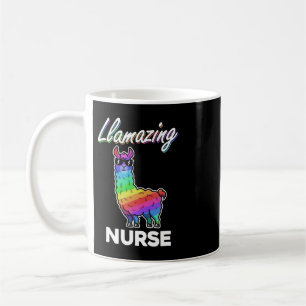 Llama T Shirt Llamazing Nurse Medical Rainbow Cool Kaffeetasse