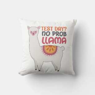 Llama Teacher Geschenk Testtag? Kein Prob Llama Ge Kissen