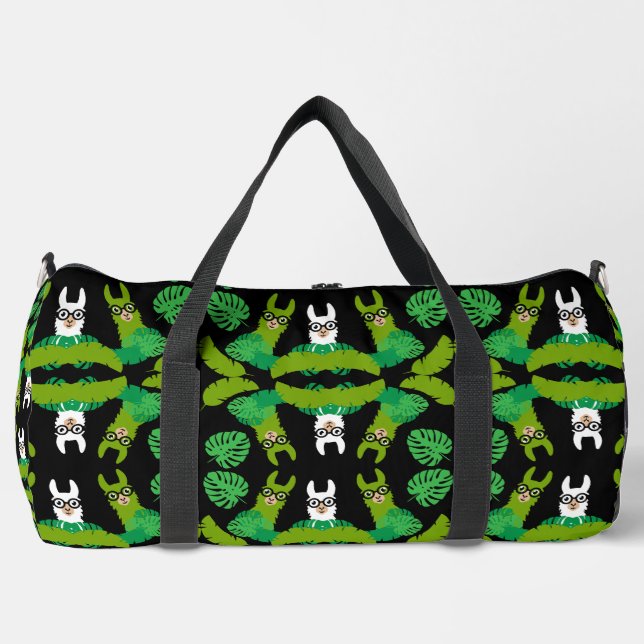 Llama Themed Print Duffle Bag (Vorderseite)