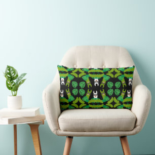 Llama Themed Print Lendenkissen