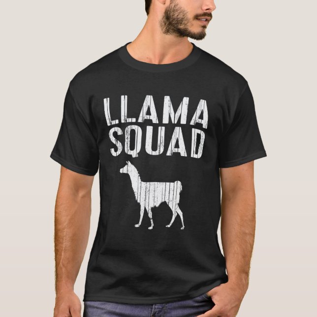 Llama-Trupp Tierliebhaber T-Shirt (Vorderseite)