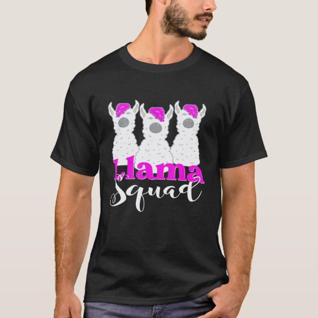Llama-Truppe Alpaka T-Shirt (Vorderseite)