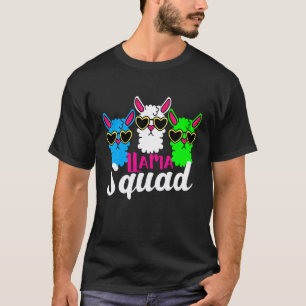 Llama-Truppe Niedliche Llamas Passende Team-Grupp T-Shirt