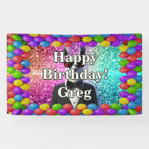 Llama Tuxedo Personalisierter Geburtstag Banner