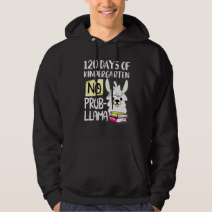 Llama- und Alpaka-Liebhaber 120 Tage Kindergarten  Hoodie