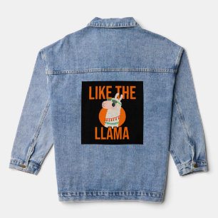 Llama Unicorn Lama tierische Trends Sprichwort Ges Jeansjacke