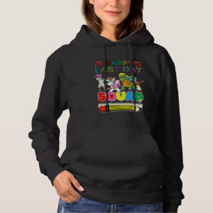 Llama Unicorn Rex Sloth Dabbing Squad Hoodie