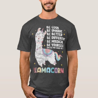 Llama Unicorn sei ein bekümmertes Llamakorn T-Shirt