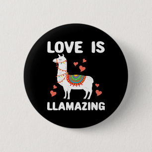 Llama Valentine Geschenk für ihn Ihre Liebe ist am Button