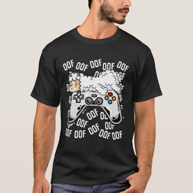 Llama Video Game Noob Oof  Kids Boys Girls T-Shirt (Vorderseite)