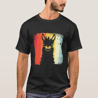 Llama Vintag Retro für Anim T-Shirt