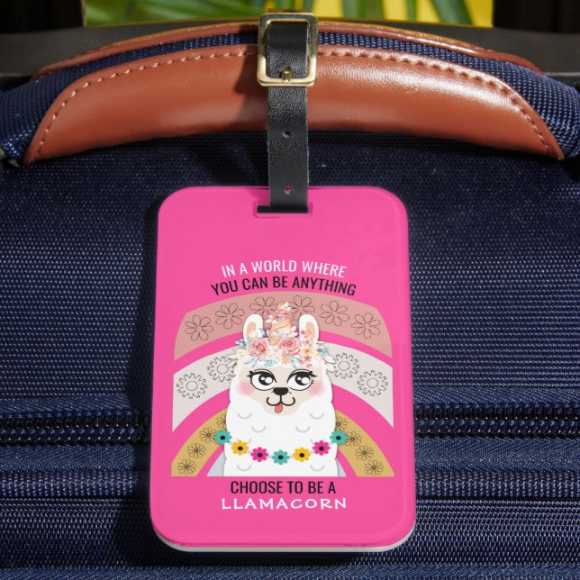 Llama | Wählen Sie ein Llamacorn-Gepäckanhänger Gepäckanhänger (Vorderseite Insitu 2)