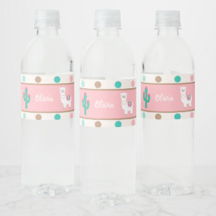 Llama Water Label Wasserflaschenetikett