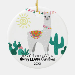 Llama Weihnachten Funny Ornament