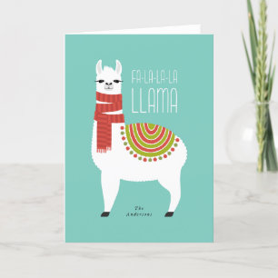 Llama Weihnachtskarte Feiertagskarte