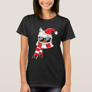 Llama Weihnachtsmannmütze Alpaca Weihnachten T-Shirt