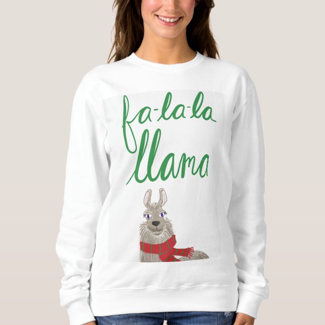 Llama Weihnachtspulli Sweatshirt (Vorderseite)