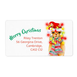 Llama whimsy Aquarell fröhliche Weihnachtsantwort