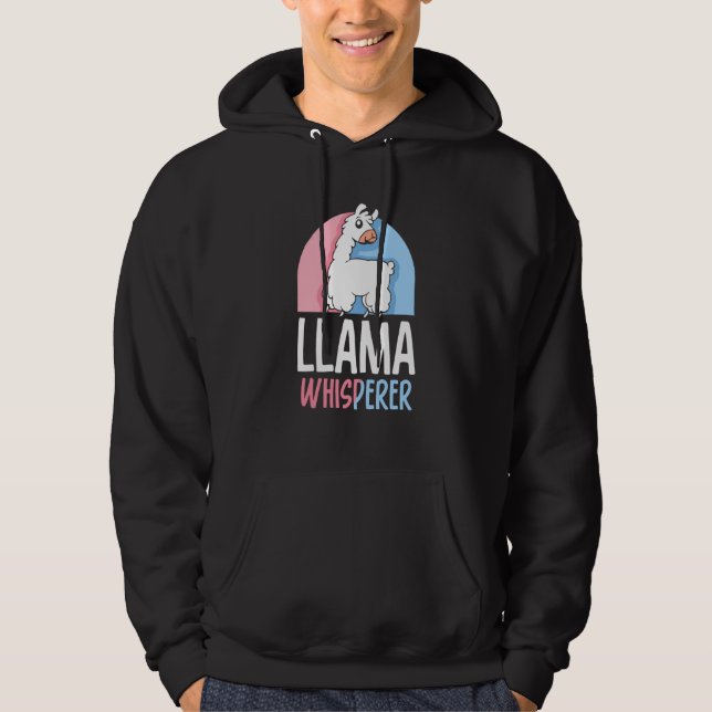 Llama Whisperer Llamas Sayings Animal Cute Hoodie (Vorderseite)