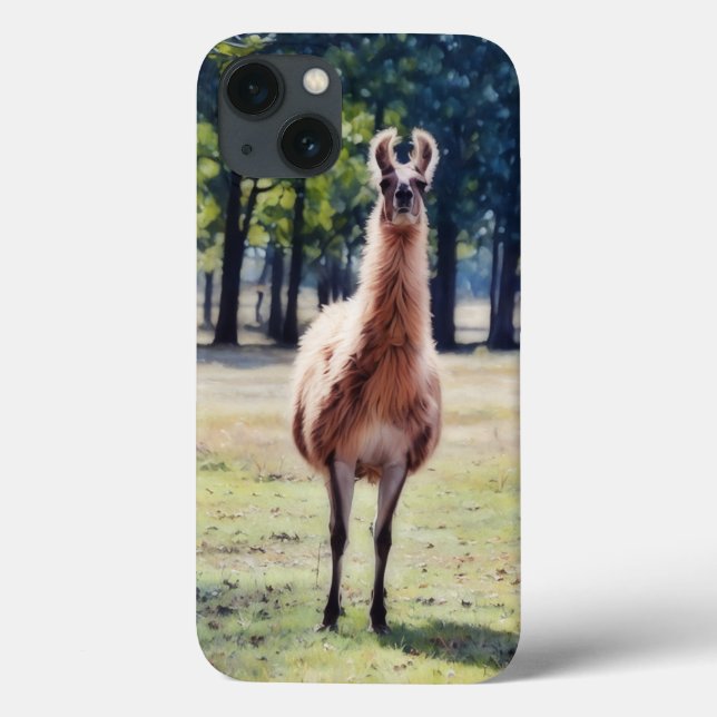 Llama Wild Animal Art Phone Case (Rückseite)