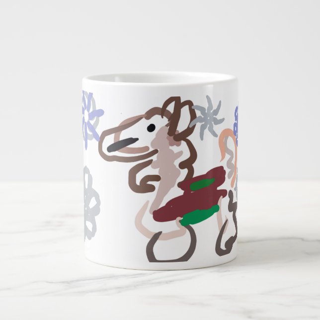 Llama winter fun Jumbo-Tasse (Vorderseite)