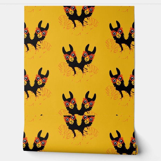 Llama-Wohngestaltung Tapete (Abrollen)