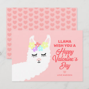 Llama wünscht Ihnen einen glücklichen Valentinunte Feiertagskarte