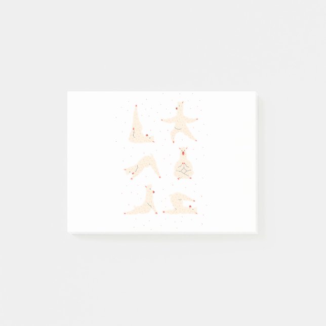 Llama Yoga Post-it Klebezettel (Vorderseite)