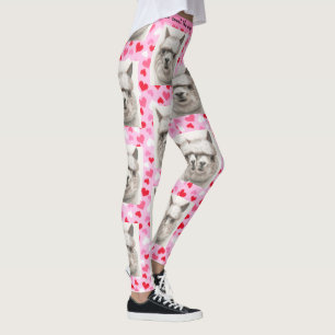 Llama zählt den glücklichen Valentinstag Leggings