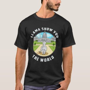Llama zeigt dir die Welt Washington DC USA Parlame T-Shirt