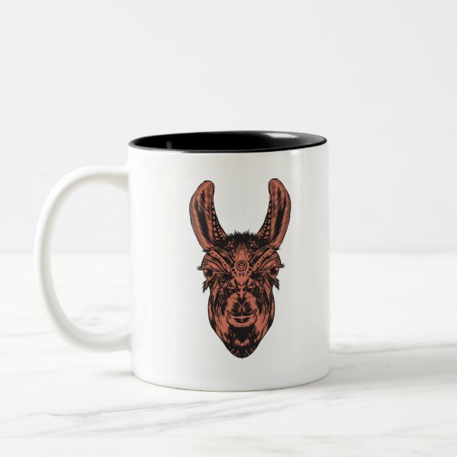 Llama Zweifarbige Tasse (Links)