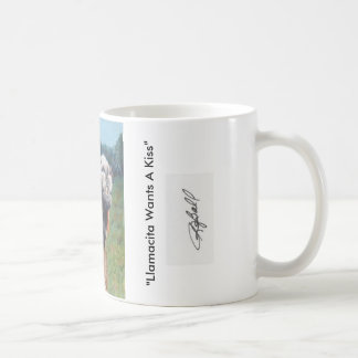 "Llamacita Kaffee-Tasse will eines Kusses" Tasse
