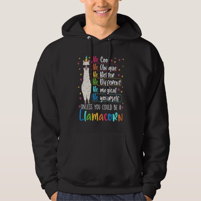 Llamacorn Graphic For Teachers And Students Hoodie (Vorderseite)