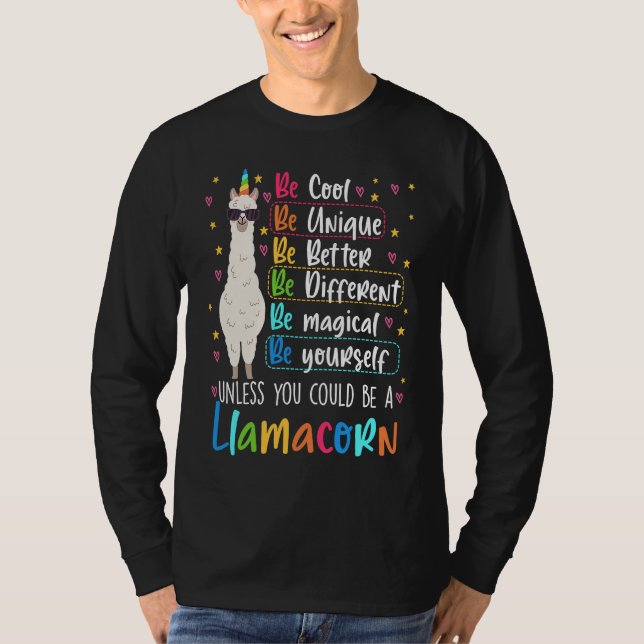 Llamacorn Graphic For Teachers And Students T-Shirt (Vorderseite)