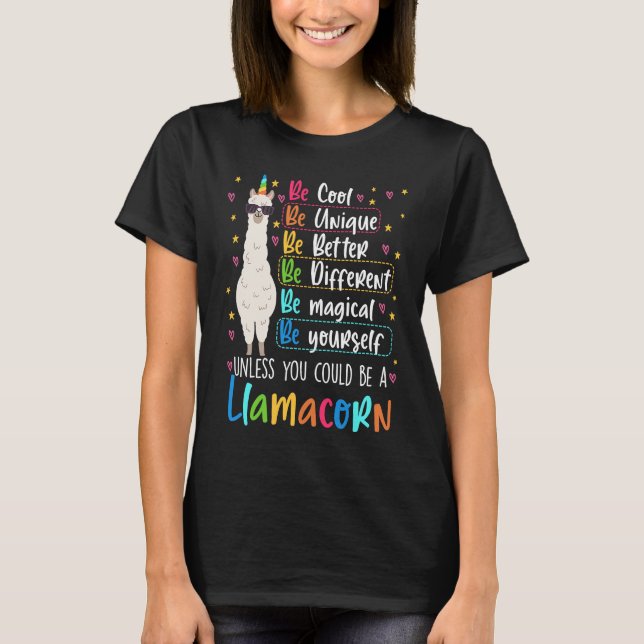 Llamacorn Graphic For Teachers And Students T-Shirt (Vorderseite)