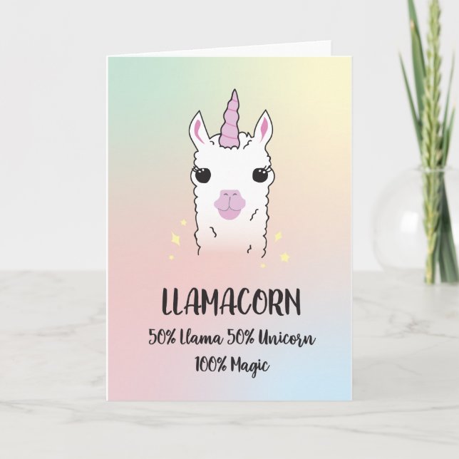 Llamacorn Karte (Vorderseite)