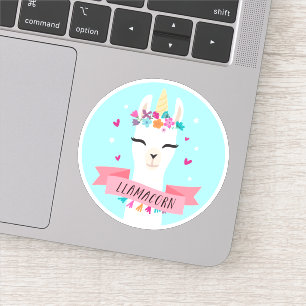 Llamacorn Niedlich Kawaii Unicorn Llama Aufkleber