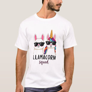 Llamacorn-Truppe Lustiges Einhorn Llama-Truppe Wei T-Shirt