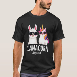 Llamacorn-Truppe Lustiges Einhorn Llama-Truppe Wei T-Shirt