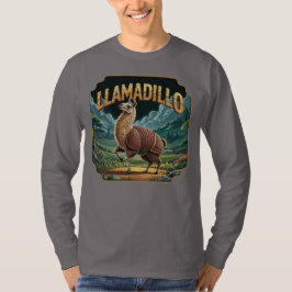 Llamadillo Illustration Combo Creature Funny T-Shirt