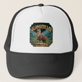 Llamadillo Illustration Combo Creature Funny Truckerkappe