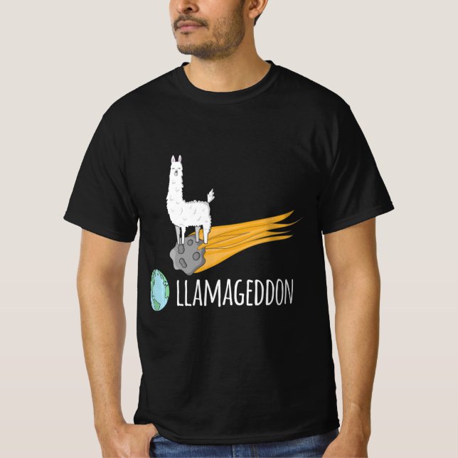 Llamageddon Llama Armageddon Pun. T-Shirt (Vorderseite)
