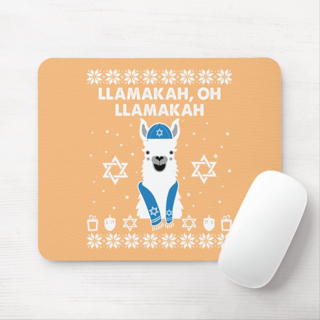 Llamakah, Oh Llamakah Hanukkah Geschenke Mousepad (Mit Mouse)