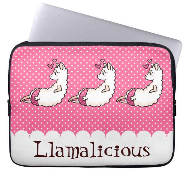 Llamalicious Laptopschutzhülle (Vorderseite)